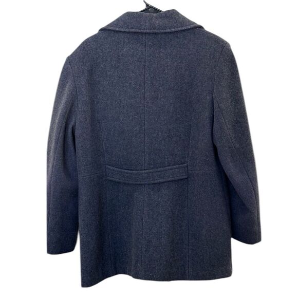 Mario De Pinto MDP Vintage Dark Gray Wool Blend Double Breasted Pea Coat Size L - Picture 2 of 16